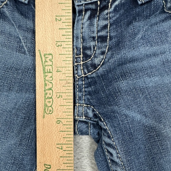 BKE Jeans Womens 26S Stella Blue Slim Bootcut Stretch Whiskered Distressed Y2K - Picture 14 of 16